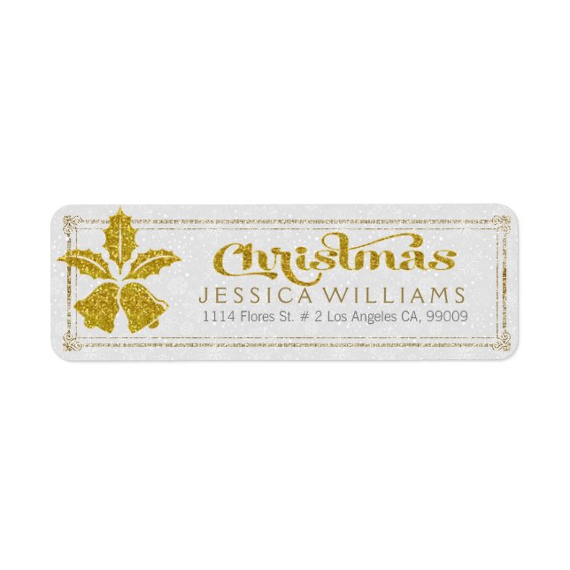 Gold Glitzer Weihnachtsglocken (Vorne)