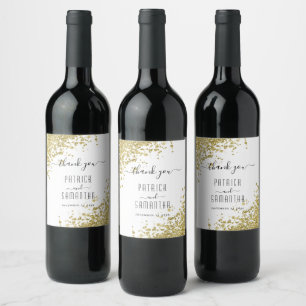 Gold Glitzer Wein & Kart Weinkeller und Weine Weinetikett