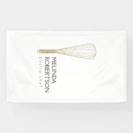 Gold Glitzer Whisk Bakery Vertikal Banner