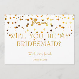 Gold Glitzer wird meine Bridesmaid-Einladung sein Einladung