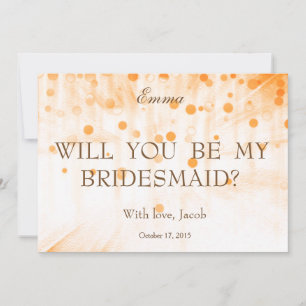 Gold Glitzer wird meine Bridesmaid-Einladung sein Einladung