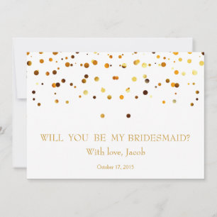 Gold Glitzer wird meine Bridesmaid-Einladung sein Einladung