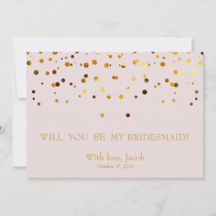 Gold Glitzer wird meine Bridesmaid-Einladung sein Einladung