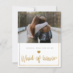 Gold Glitzer wird meine Trauzeugin sein Save The Date