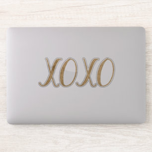 Gold Glitzer XOXO Aufkleber