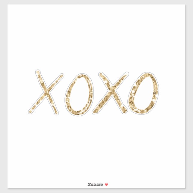 Gold Glitzer XOXO Aufkleber (Blatt)