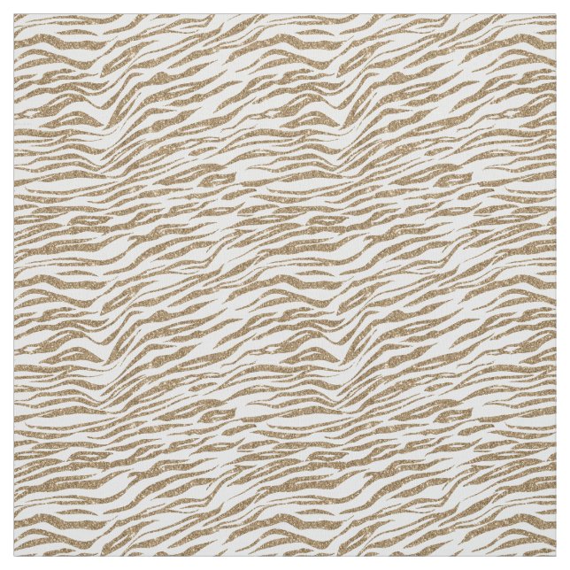 Gold Glitzer Zebra Stoff (Muster)