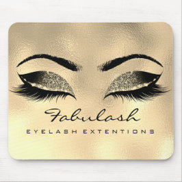 Gold Glitzern Beauty Studio Lashes Mousepad