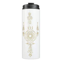 *~* Gold Glitzern Crown Chakra Totem White Thermosbecher
