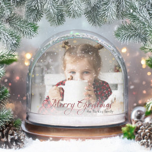 Gold Glitzern Frohe Weihnachten Foto Snow Globe Schneekugeln