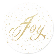 Gold Glitzern Joy Weihnachtskleber
