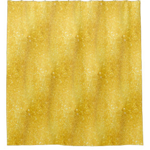 GOLD-GLITZERN-Muster + Ihr Name / Foto Duschvorhang