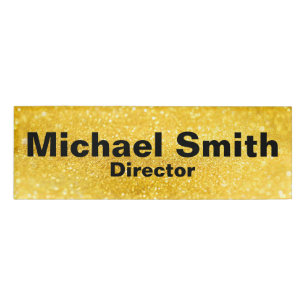 GOLD-GLITZERN-Muster + Ihr Name / Foto Namenschild