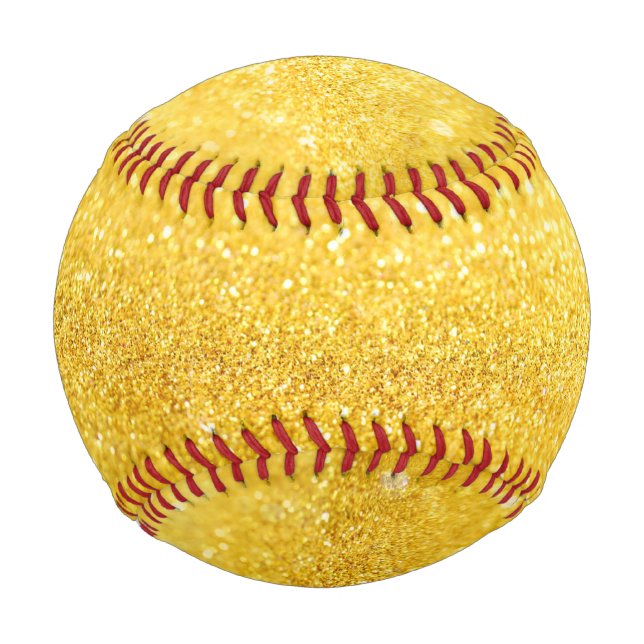 GOLD-Glitzern-Muster + Ihr Text / Foto Baseball (Vorderseite)