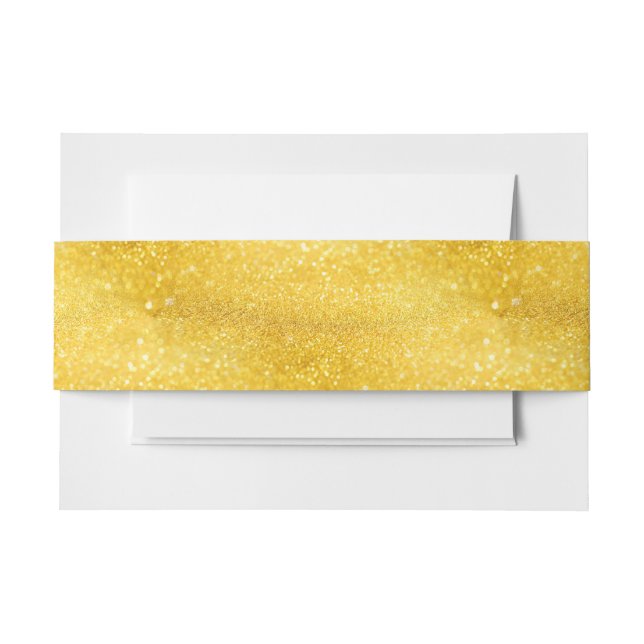 GOLD-Glitzern-Muster + Ihr Text / Foto Einladungsbanderole (Vorderseite Beispiel)