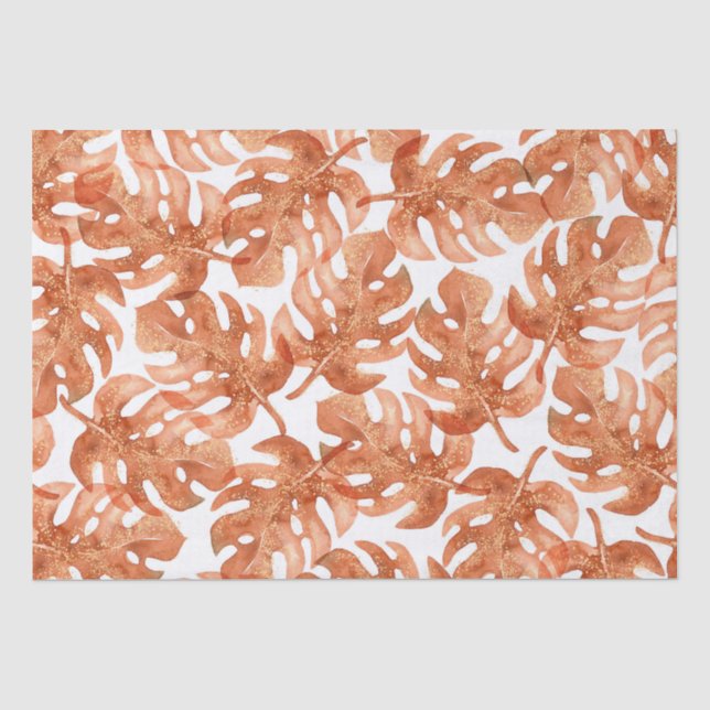 Gold Glitzern Terracotta Seidenpapier (Vorderseite)