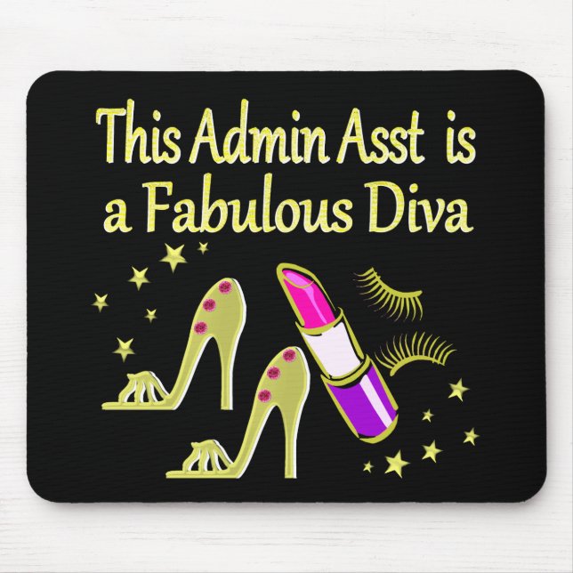 GOLD GLITZY ADMIN ASSISTANT DIVA DESIGN MOUSEPAD (Vorne)
