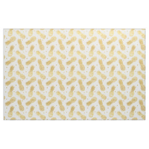 Gold Glitzy Ananas Stoff