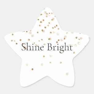 Gold Glitzy Confetti Sparkle Stern-Aufkleber