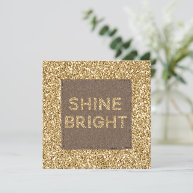 Gold Glitzy Glitzer Shine Bright (Stehend Vorderseite)