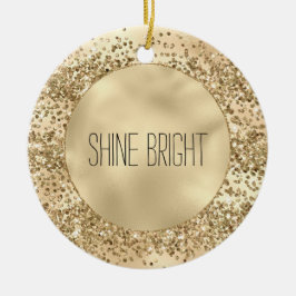 Gold Glitzy Glitzer Sparkle Confetti Shine Keramik Ornament