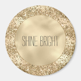 Gold Glitzy Glitzer Sparkle Confetti Shine Magnet