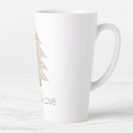 Gold Glitzy Glitzer Weihnachtsbaum Milchtasse