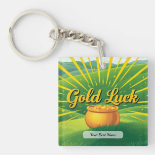 Gold Glücksstrahl Personalisieren Schlüsselanhänger