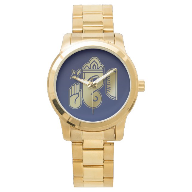 Gold Goddess Ganesha - Watch Armbanduhr (Vorderseite)