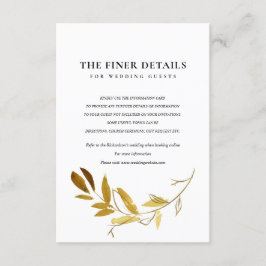 GOLD GOLD FAUNA WATERCOLOR WEDH DETAIL BEGLEITKARTE