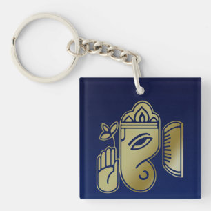 Gold Göttin Ganesha - Acryl-Schlüsselanhänger Schlüsselanhänger