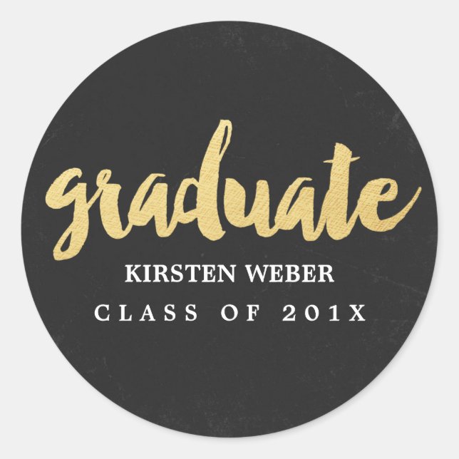 Gold Grad | Sticker Étiquettes (Devant)