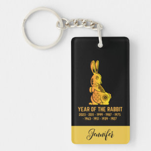 Gold Gradient Année Du Lapin Zodiac Nom Noir