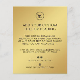 Gold Gradient Custom Business Logo & Social Media Flyer