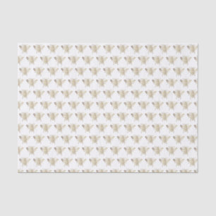 Gold Gradient Honeybee-Muster im Bossestil Seidenpapier