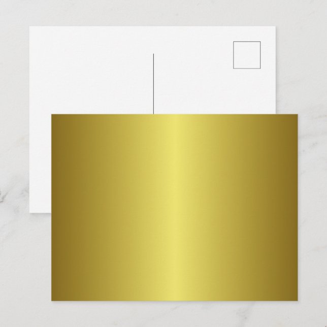 Gold Gradient Imitats belichten Hintergrund Postkarte (Vorne/Hinten)