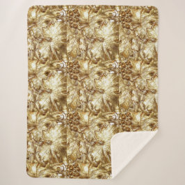 GOLD GRAPE-BLÄTTER SHERPADECKE