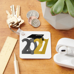 Gold Gray Abschlussjahrgang 2027 Foto Abitur Schlüsselanhänger