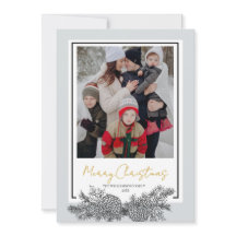 Gold Gray Black Modern Modernes Foto Weihnachten