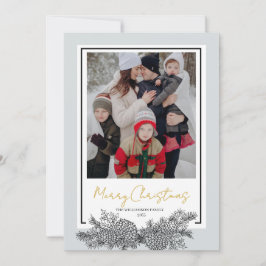 Gold Gray Black Modern Modernes Foto Weihnachten