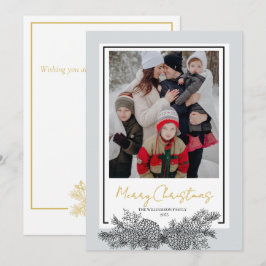 Gold Gray Black Modern Modernes Foto Weihnachten