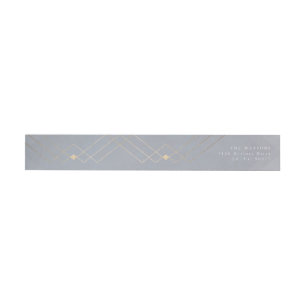 Gold Gray Elegance Diamond Geo Deko Wedding
