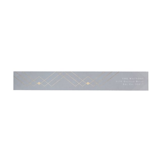 Gold Gray Elegance Diamond Geo Deko Wedding (Person)