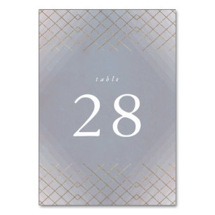 Gold Gray Elegance Diamond Geo Deko Wedding Tischnummer