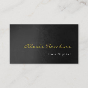 Gold Gray Hair Style Consultant Makeup Artist Visitenkarte