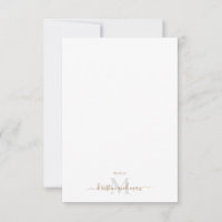 Gold & Gray Script Monogram White Wedding