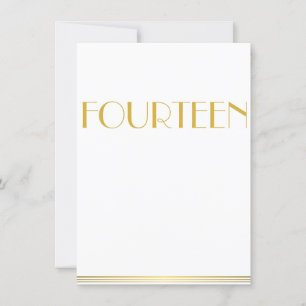Gold Great Gatsby Wedding Table Cards Vierzehn Einladung