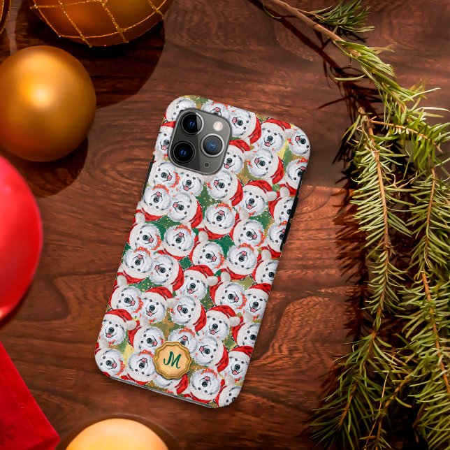 Gold Green Alaskan Malamute Niedlich Dog Weihnacht Case-Mate iPhone Hülle (Von Creator hochgeladen)