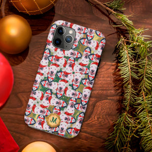 Gold Green Bull Terrier Süßer Hund Weihnachten Case-Mate iPhone Hülle
