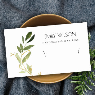 GOLD GREEN FAUNA WATERCOLOR BRACELET DISPLAY LOGO VISITENKARTE